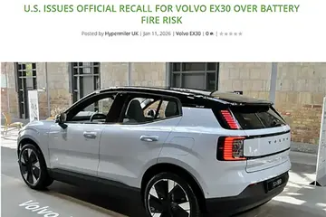 Volvo Issues Global Emergency Recall for 40,323 EX30 EVs Over Fire Risk