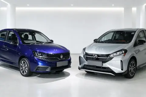 Proton Saga Premium与Perodua Myvi 1.5 AV,RM9,910的差价,一台让你在高速上放松肩膀,一台让你在停车场少转两圈